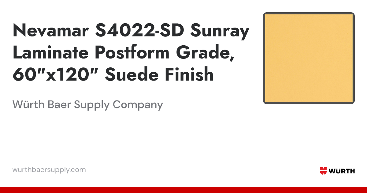 Nevamar S4022-SD Sunray Laminate Postform Grade, 60