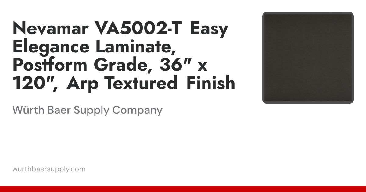 Nevamar VA5002-T Easy Elegance Laminate Postform Grade, 36