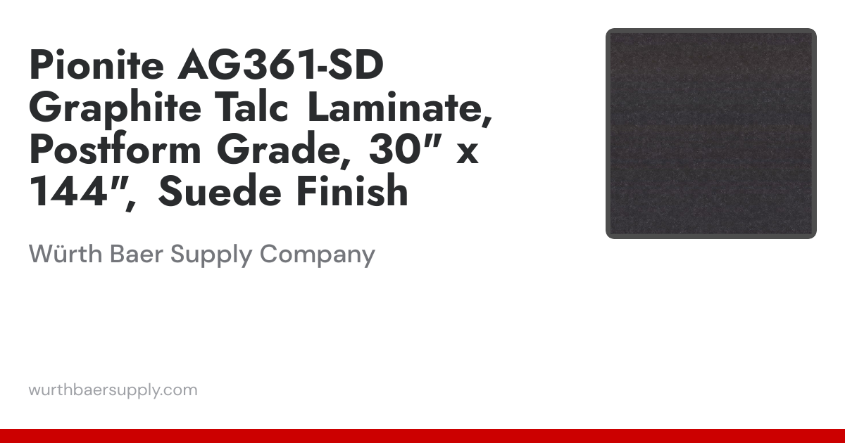 Pionite AG361-SD Graphite Talc Laminate Postform Grade, 30