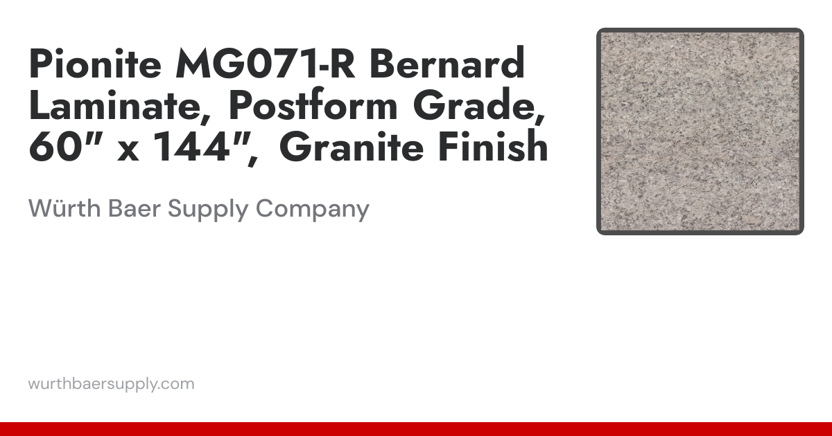 Pionite MG071-R Bernard Laminate Postform Grade, 60