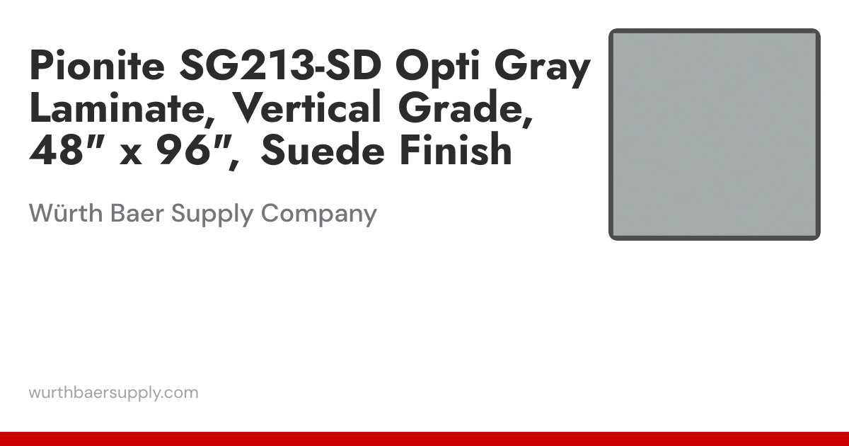 Pionite SG213-SD Opti Gray Laminate Vertical Grade, 48
