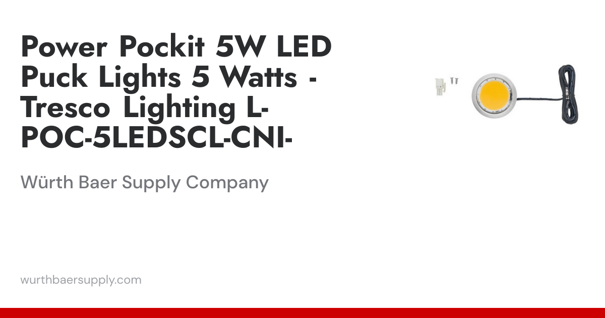 Power Pockit 5W LED Puck Lights 5 Watts - Tresco Lighting L-POC-5LEDSCL ...