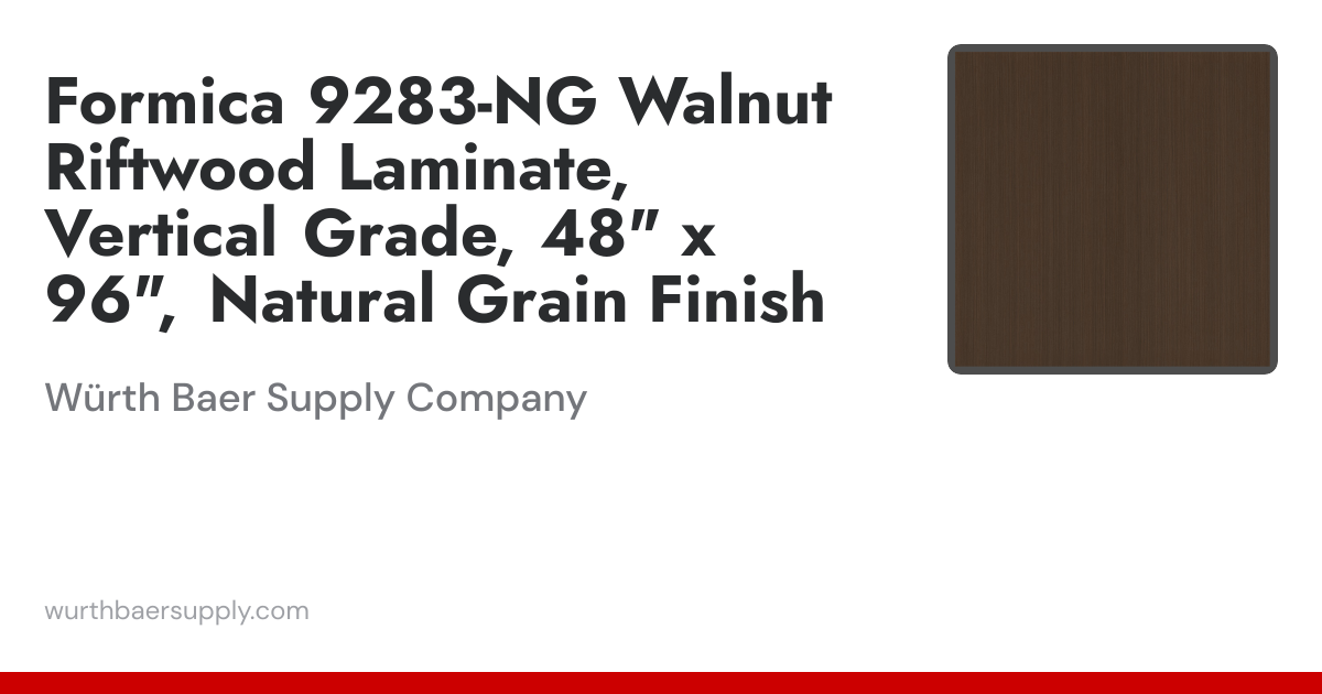Formica 9283-NG Walnut Riftwood Laminate Vertical Grade, 48