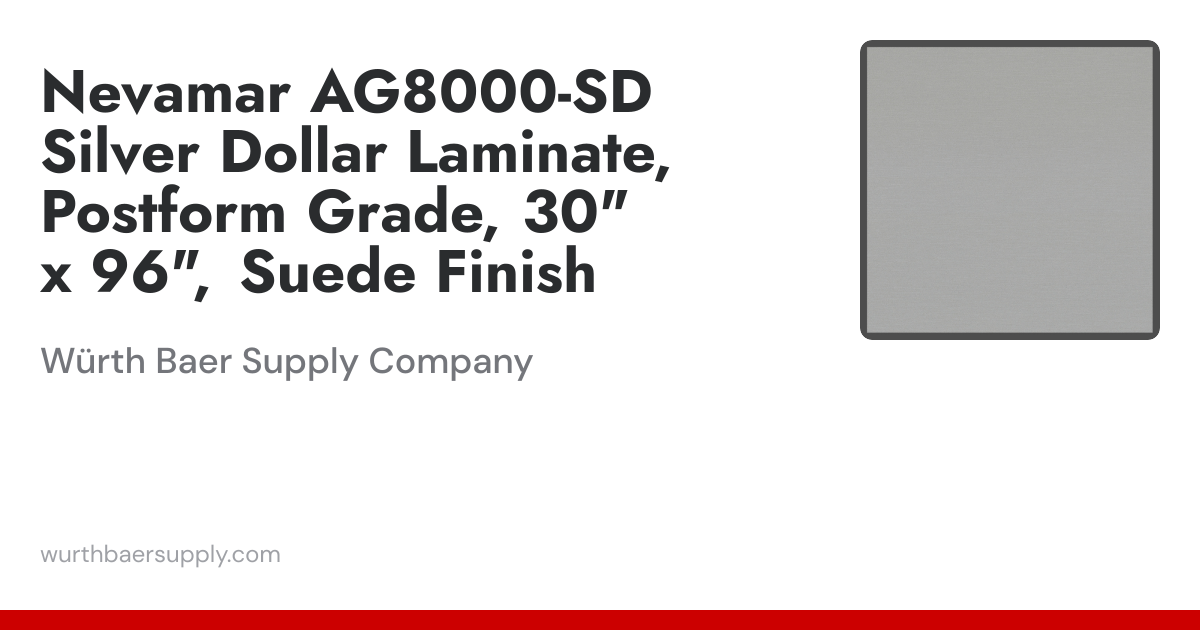 Nevamar AG8000-SD Silver Dollar Laminate Postform Grade, 30