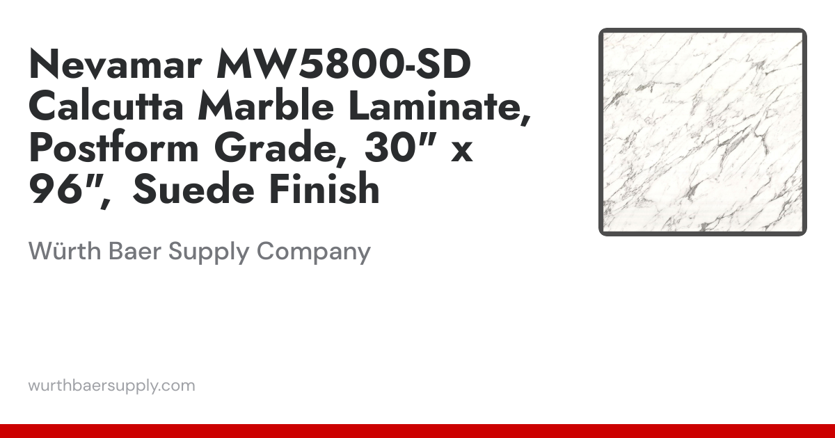 Nevamar MW5800-SD Calcutta Marble Laminate Postform Grade, 30