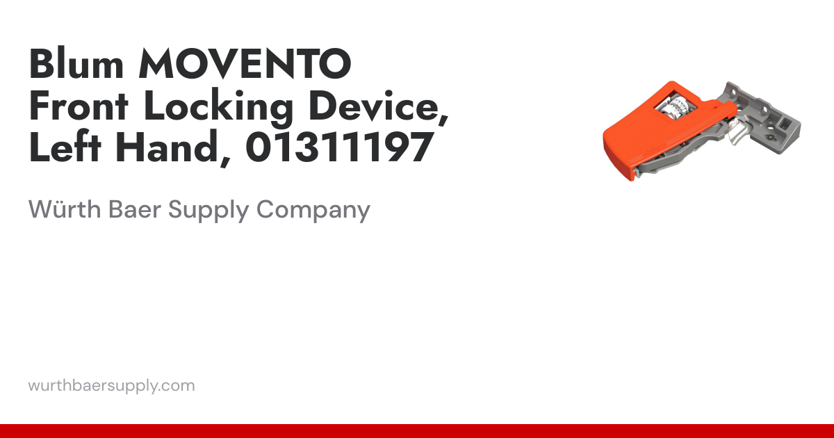 Movento Left-Hand Standard Locking Device with Side Adjustment | Würth ...