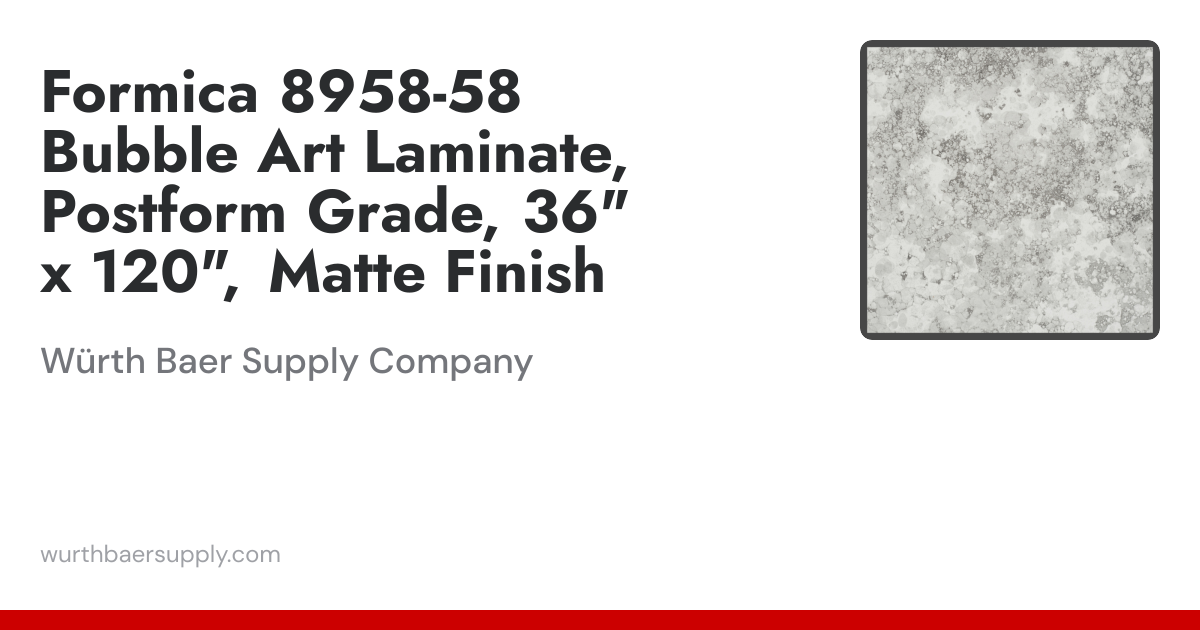 Formica 8958-58 Bubble Art Laminate Postform Grade, 36