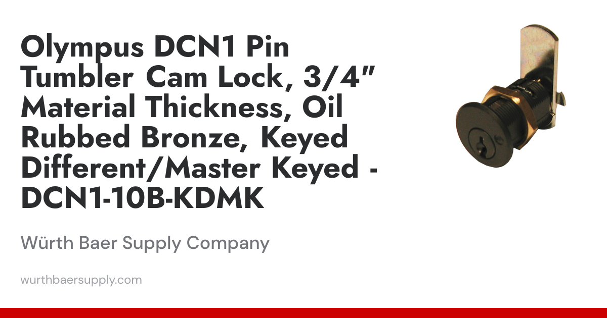 Olympus DCN1 Pin Tumbler Cam Lock, 3/4
