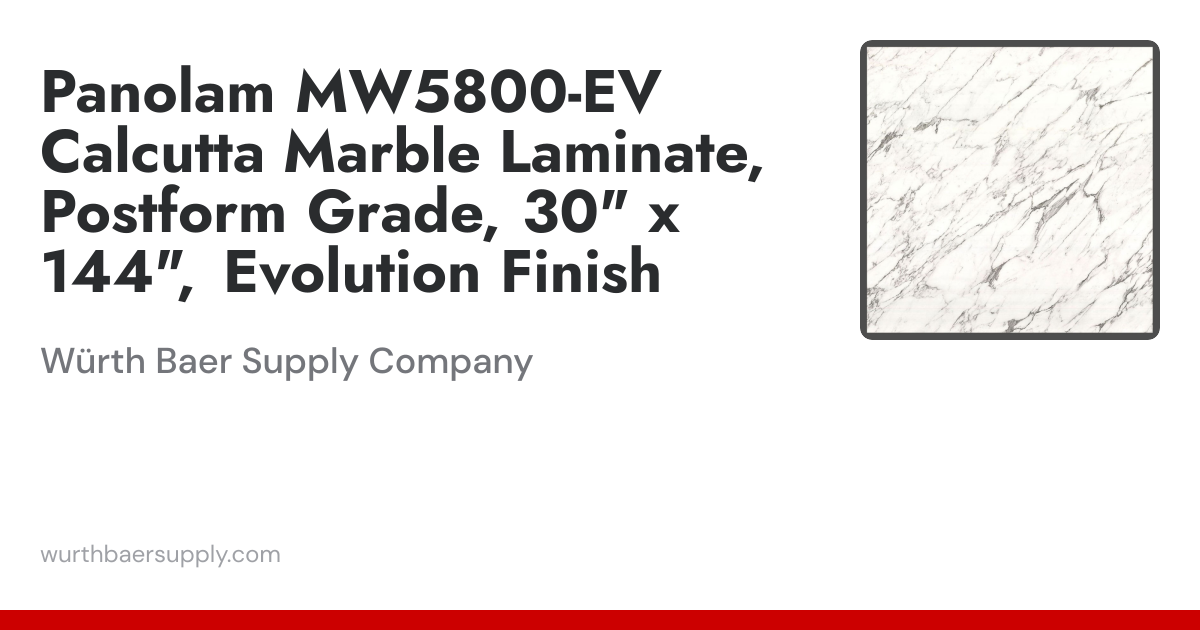 Panolam MW5800-EV Calcutta Marble Laminate Postform Grade, 30