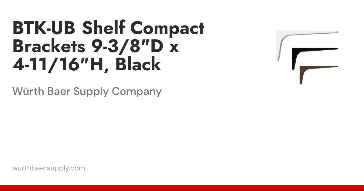 BTK-UB Shelf Compact Brackets 9-3/8