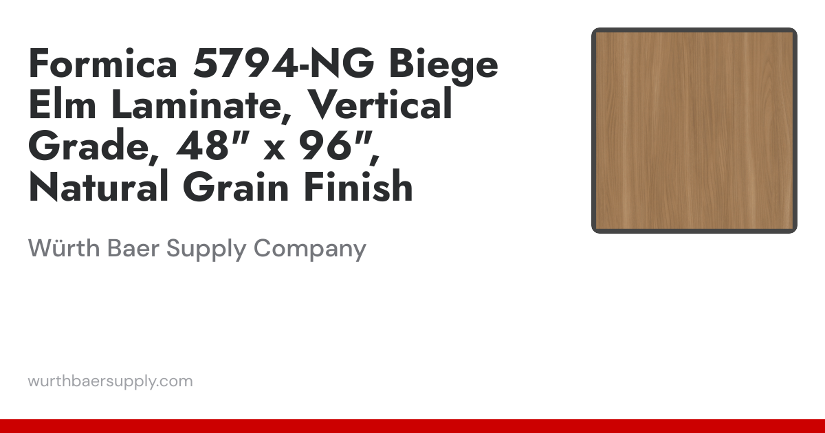 Formica 5794-NG Biege Elm Laminate Vertical Grade, 48