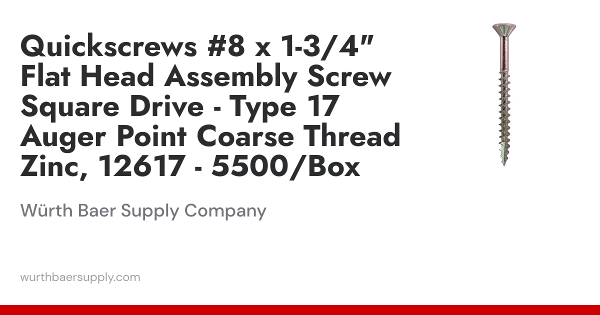 Quickscrews #8 x 1-3/4