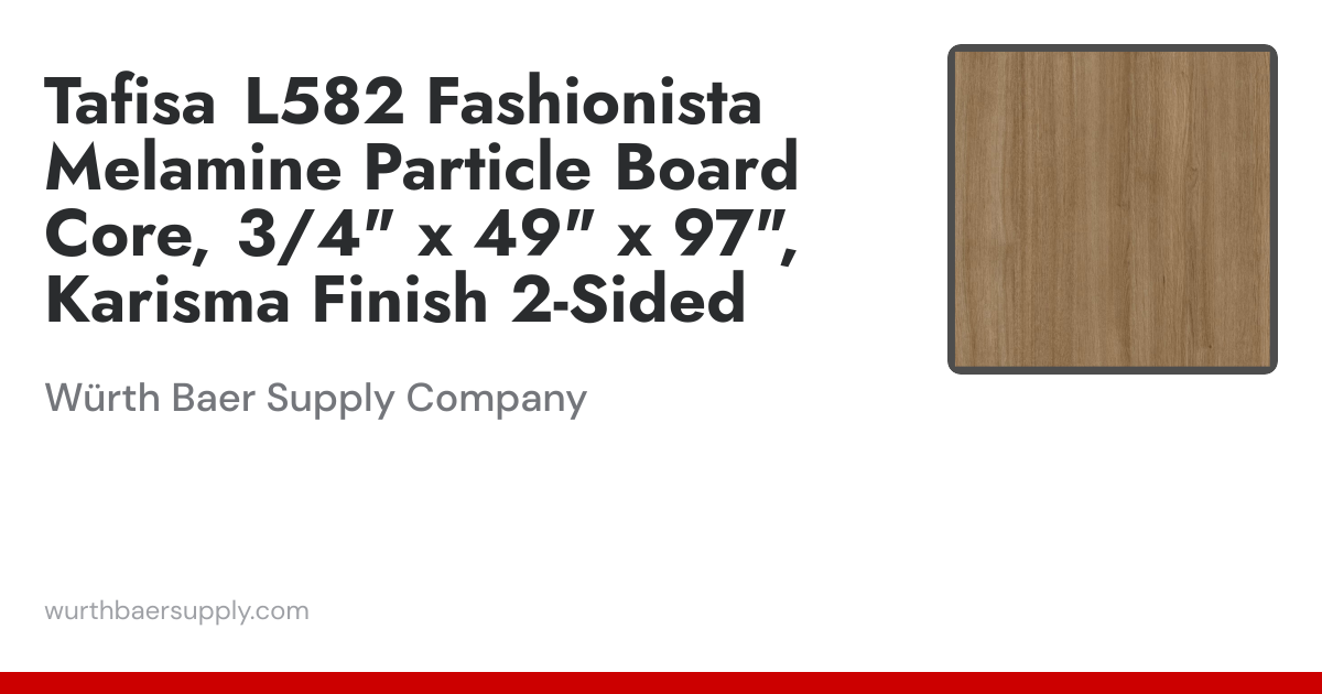 Melamine 582K, Fashionista, Particle Board , 3/4