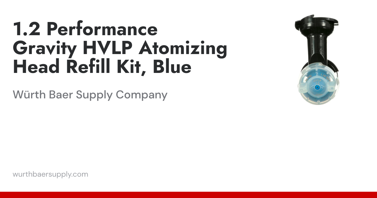 1.2 Performance Gravity HVLP Atomizing Head Refill Kit, Blue | Würth ...
