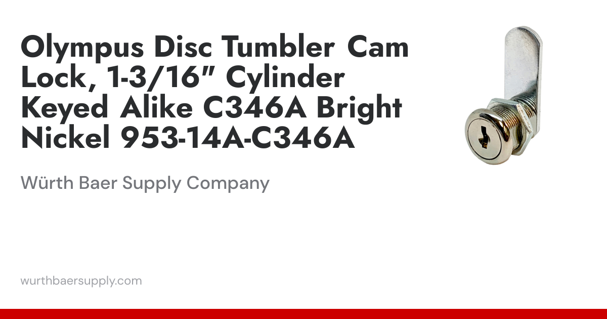 Olympus Disc Tumbler Cam Lock, 1-3/16