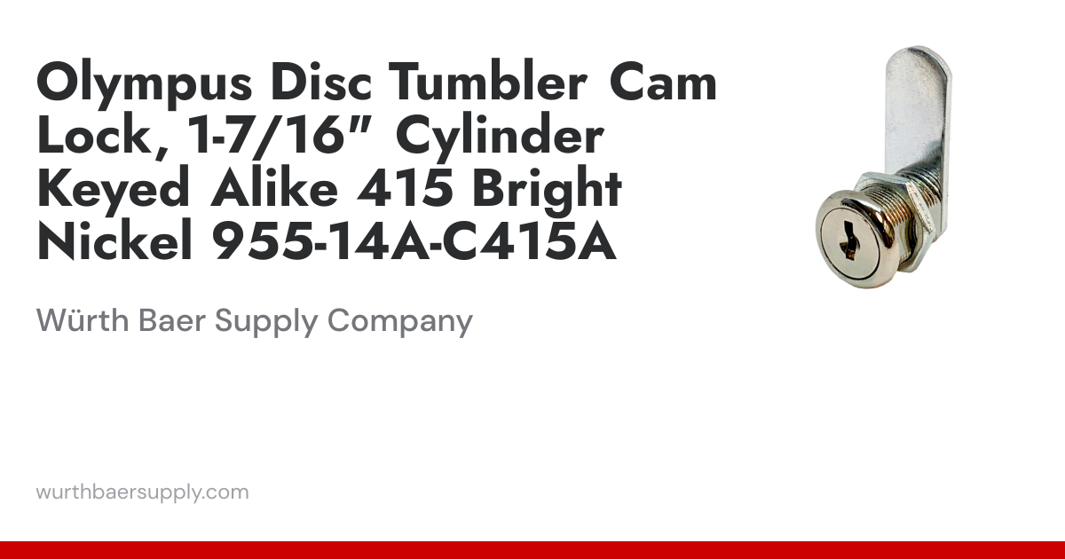 Olympus Disc Tumbler Cam Lock, 1-7/16