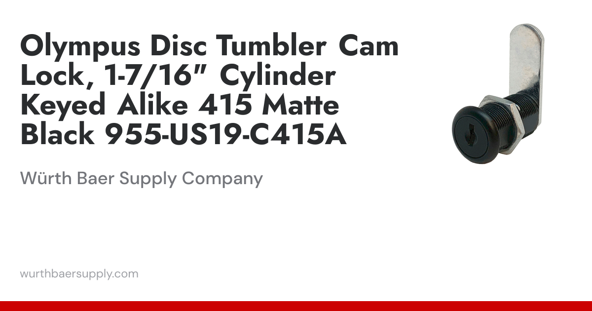 Olympus Disc Tumbler Cam Lock, 1-7/16