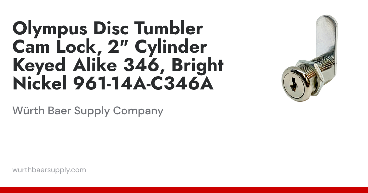 Olympus Disc Tumbler Cam Lock, 2