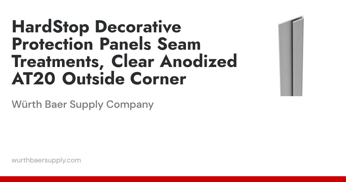 HardStop Decorative Protection Panels Seam Treatments, Clear Anodized ...