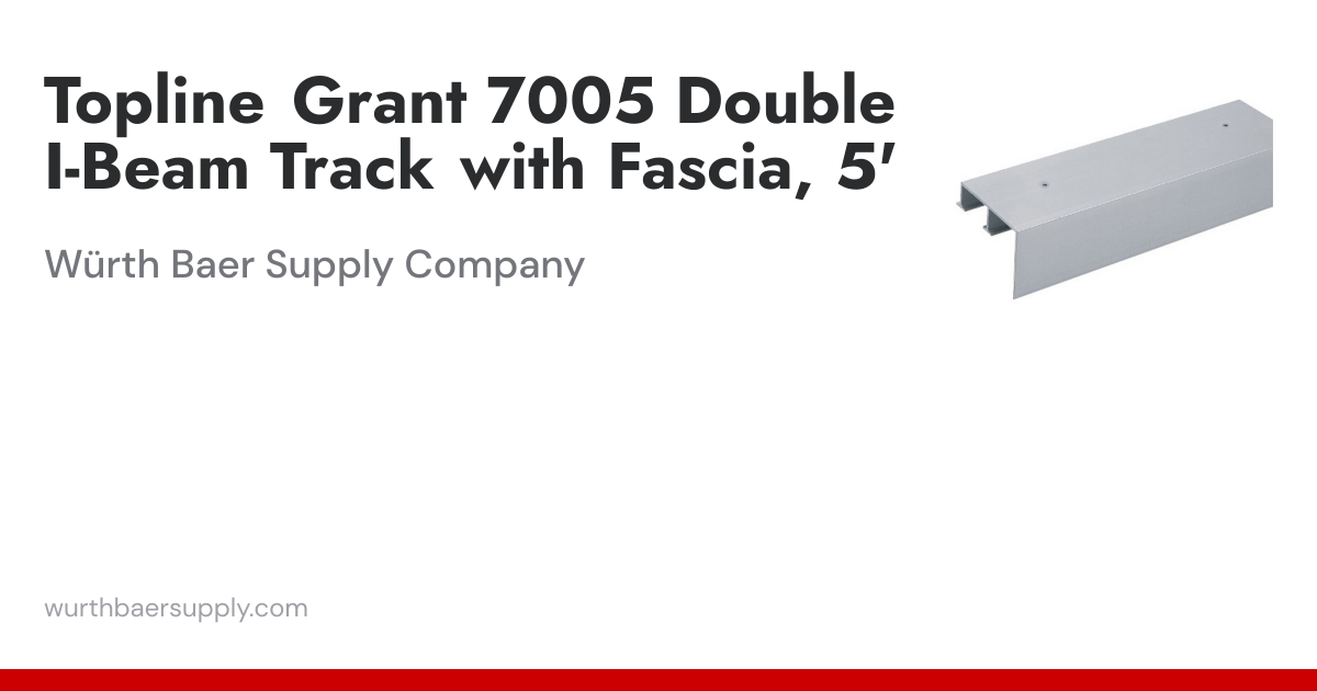Topline Grant 7005 Double I-Beam Track with Fascia, 5' | Würth Baer ...