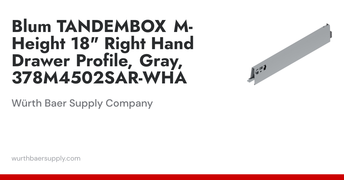 TANDEMBOX 378M Drawer Profile 83.6 mm Height, Gray 18