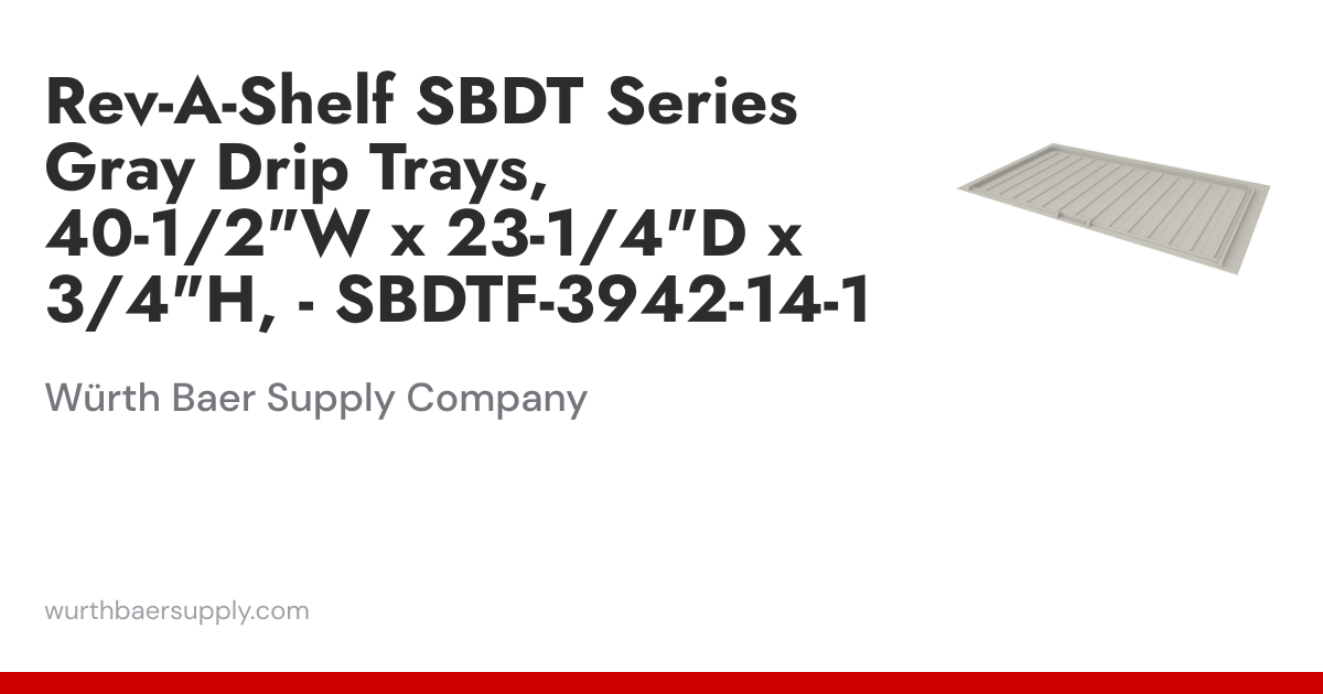 Rev-A-Shelf SBDT Series Gray Drip Trays, 40-1/2