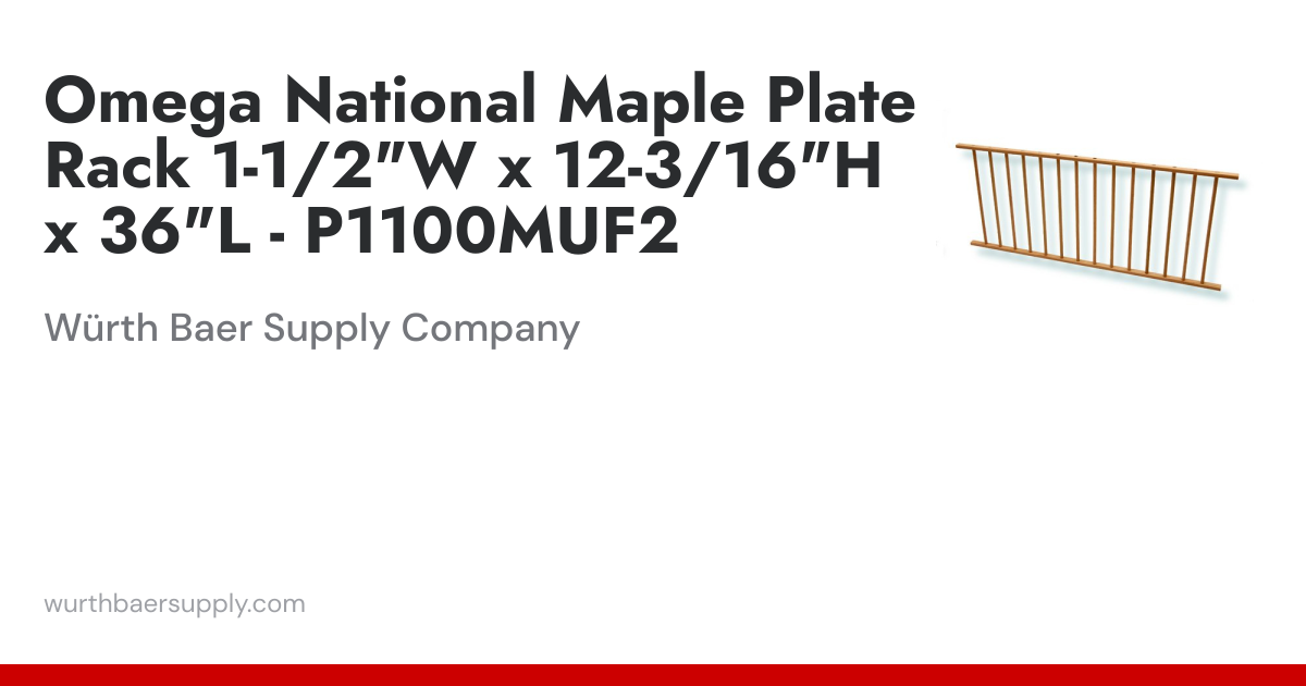 Omega National Maple Plate Rack 1-1/2