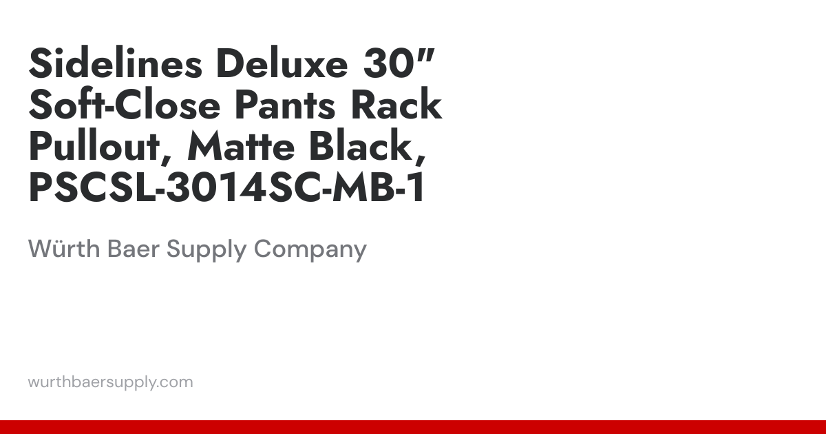 Sidelines Deluxe Series Matte Black 30