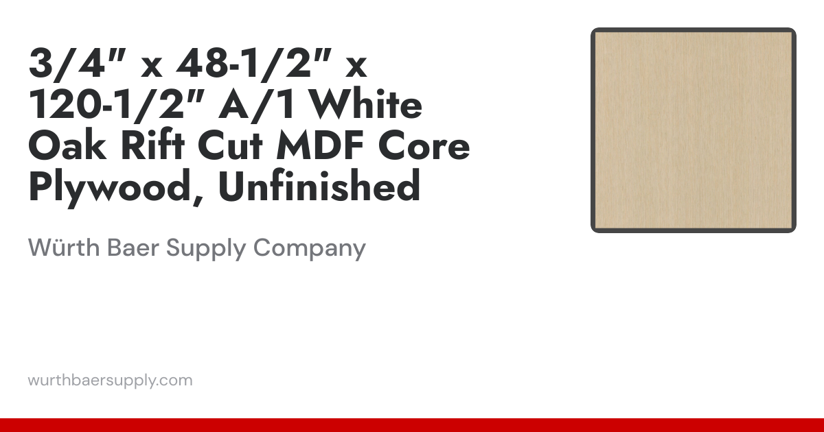 Domestic Plywood Veneer Core, Domestic MDF Rift Oak, White 3/4 ...