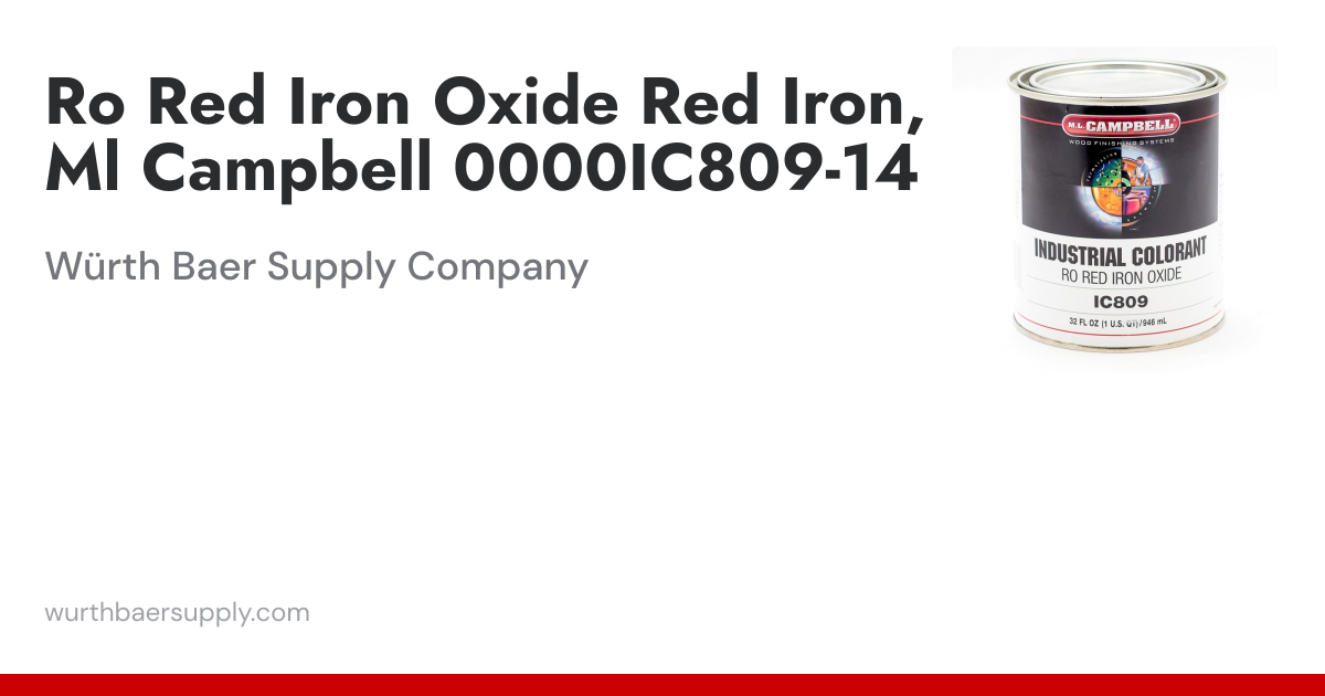Ro Red Iron Oxide Red Iron, Ml Campbell 0000IC809-14 | Würth Baer ...