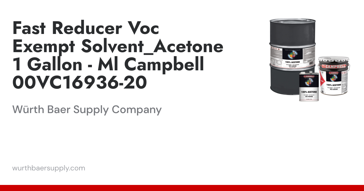 Fast Reducer Voc Exempt Solvent_Acetone 1 Gallon - Ml Campbell ...