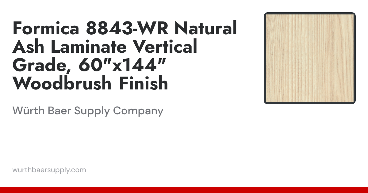 Formica 8843-WR Natural Ash Laminate Vertical Grade, 60