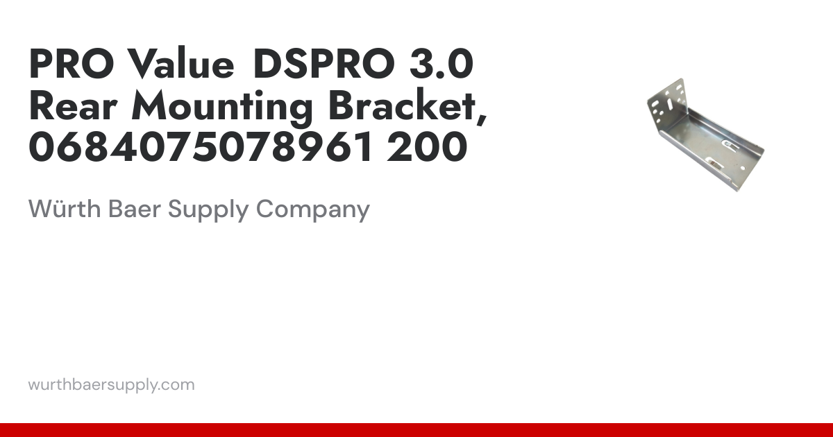 PRO 3.0 Bracket for Drawer Slides, Rear-Mount, Screw On | Würth Baer ...