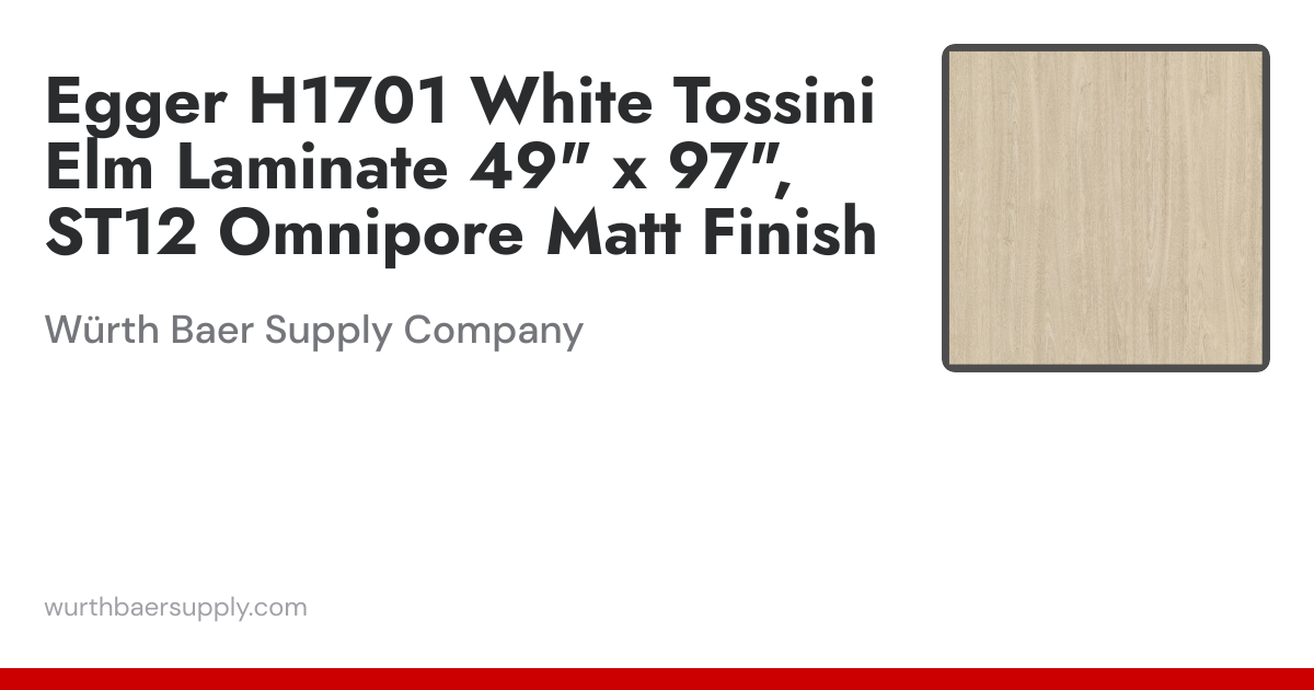 Egger H1701 White Tossini Elm Laminate, 49