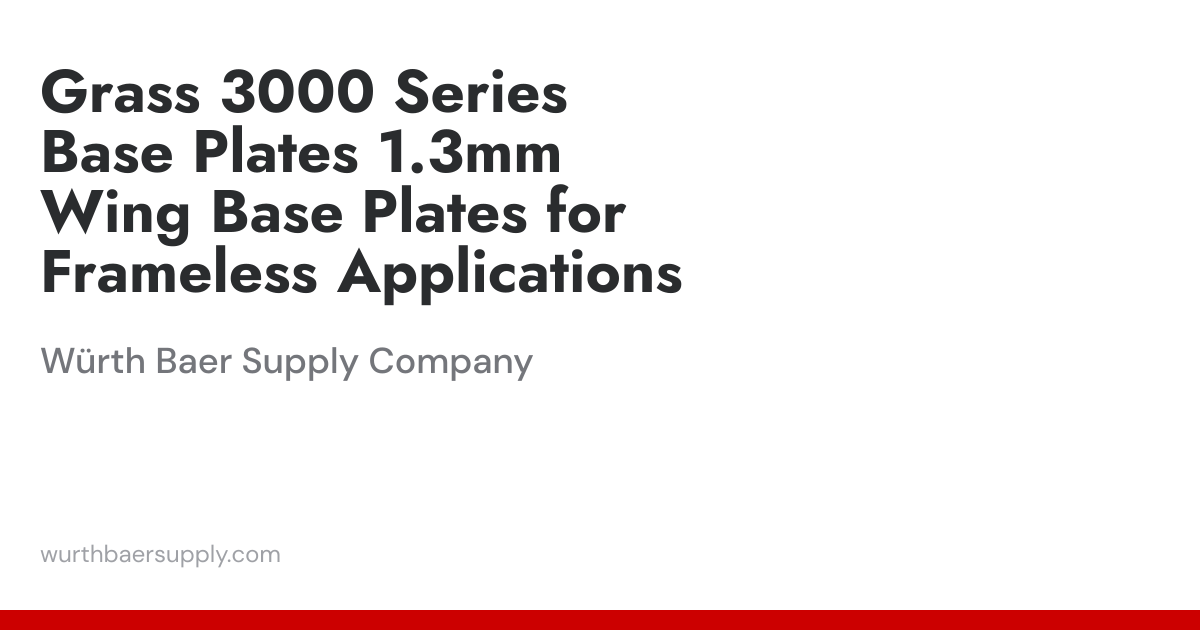 Grass 3000 Series Base Plates 1.3mm Wing Base Plates for Frameless ...