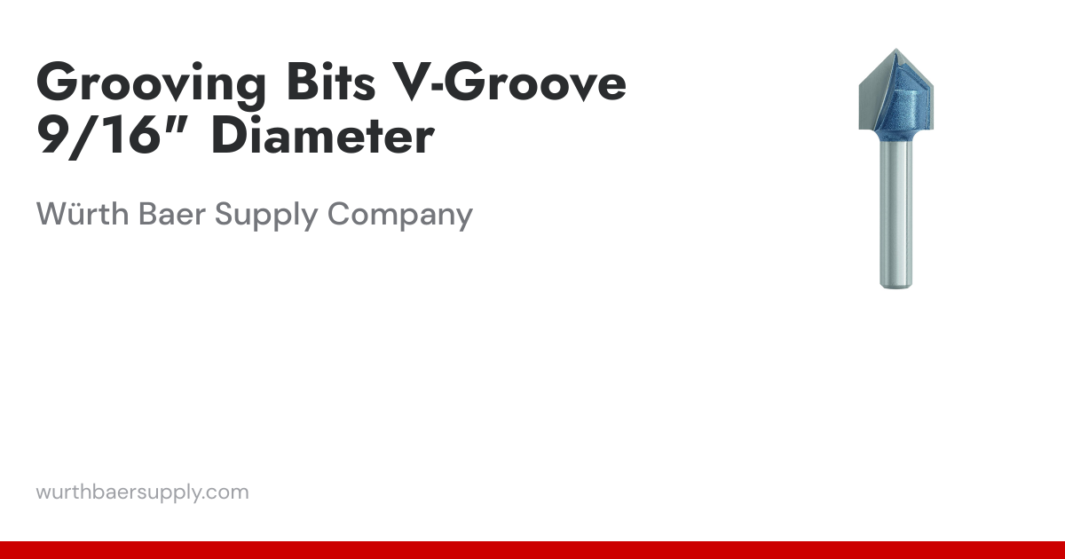 Grooving Bits V-Groove 9/16