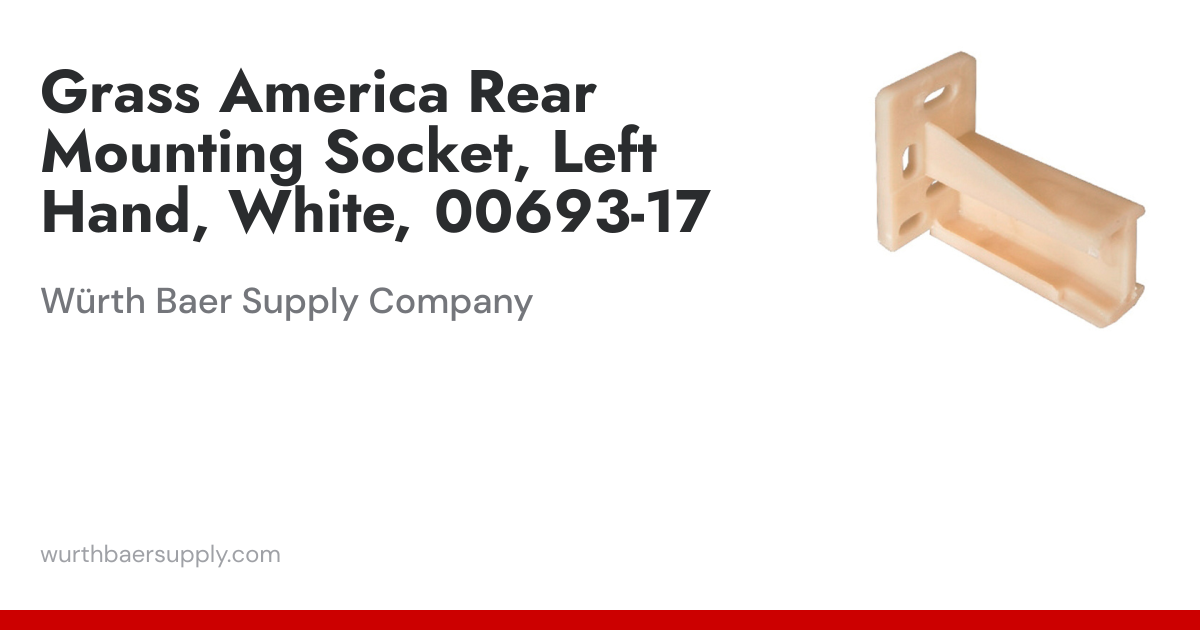 6600 Left Hand Adjustible Socket, Rear-Mount, White | Würth Baer Supply ...