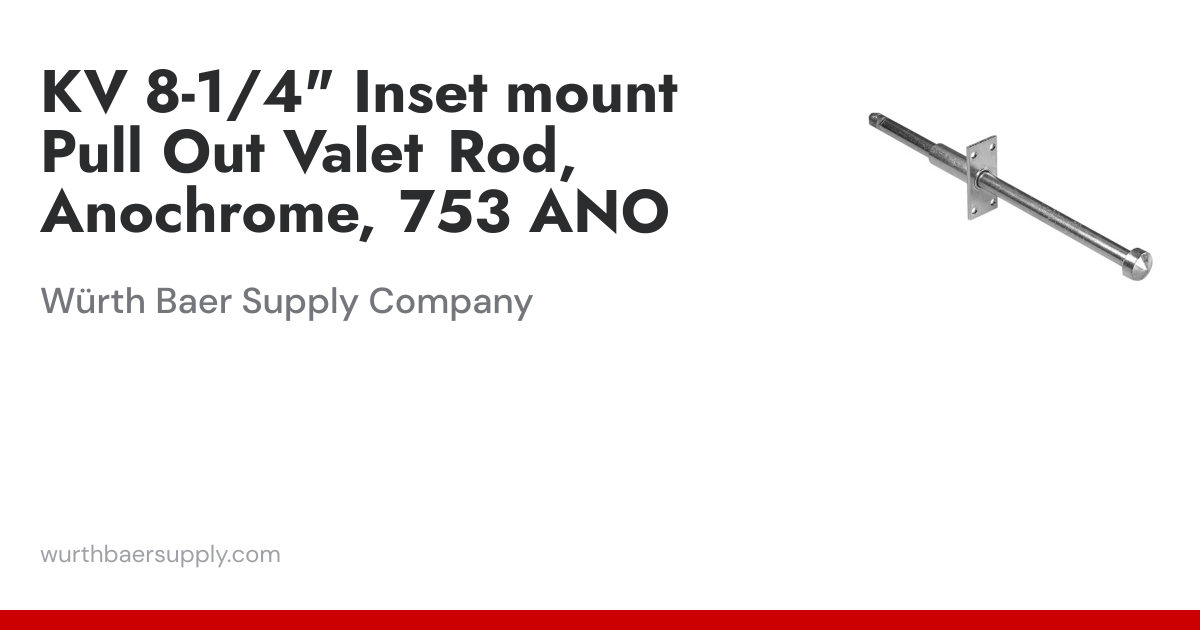 Knape and Vogt Anochrome Pull Out Valet Rod 1