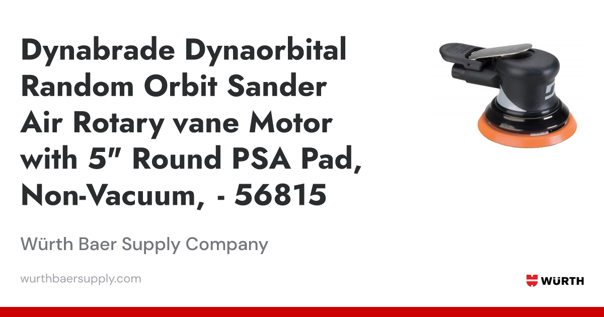 Dynabrade Dynaorbital Random Orbit Sander Air Rotary vane Motor with 5 ...
