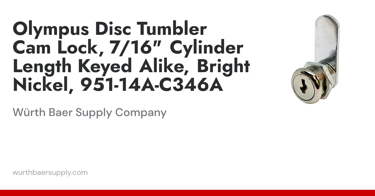 Olympus Disc Tumbler Cam Lock, 7/16