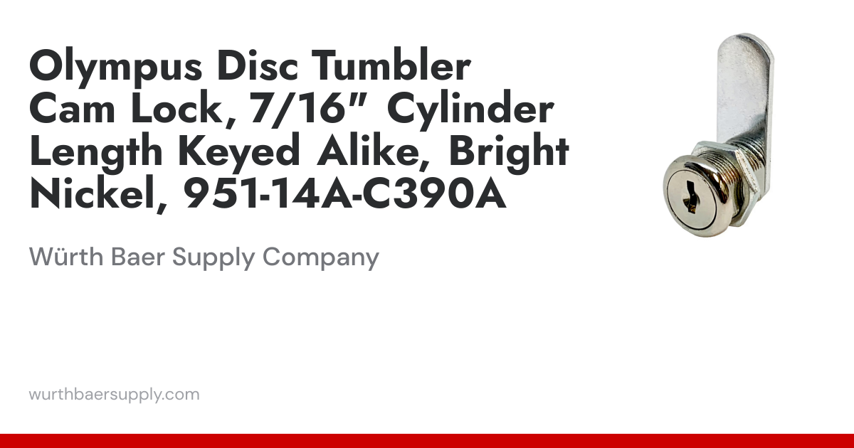 Olympus Disc Tumbler Cam Lock, 7/16