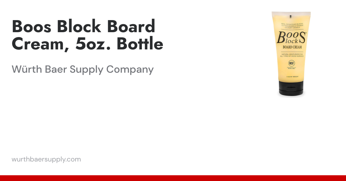 Boos Block Board Cream, 5oz. Bottle | Würth Baer Supply Company