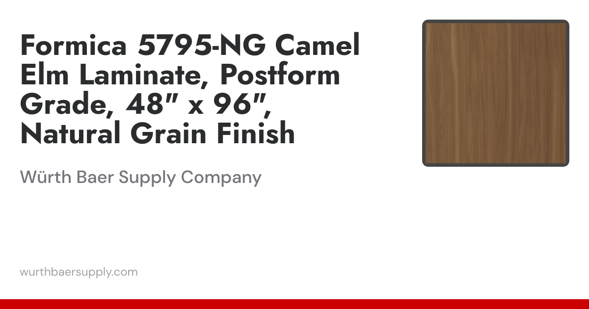 Formica 5795-NG Camel Elm Laminate Postform Grade, 48