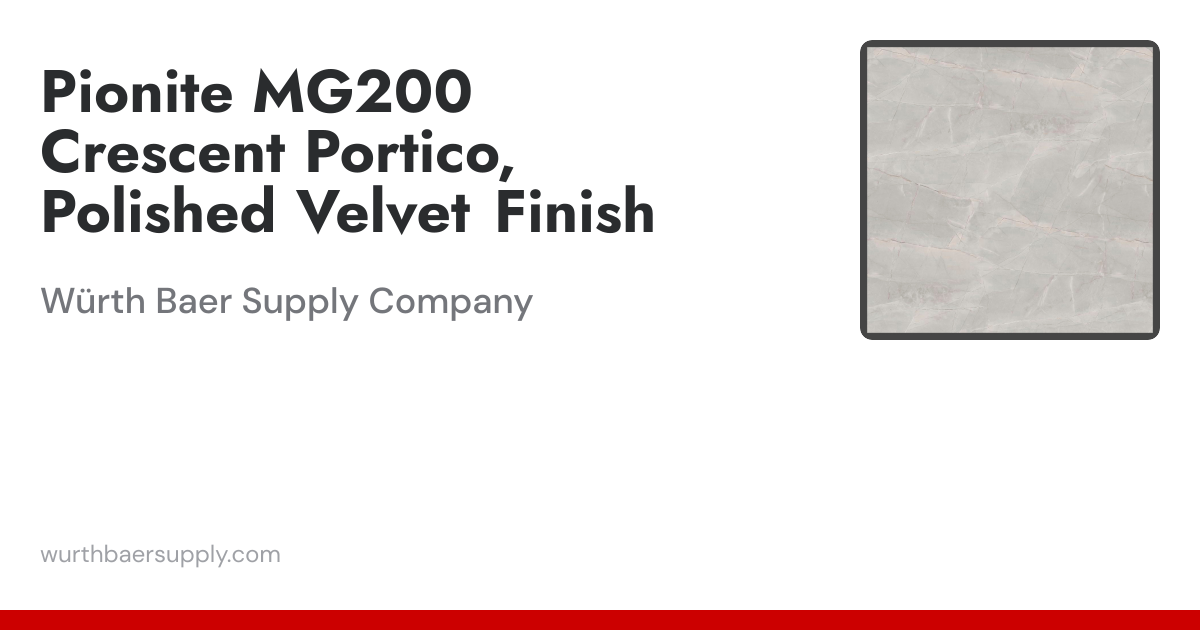 Pionite MG200 Crescent Portico, Polished Velvet Finish | Würth Baer ...