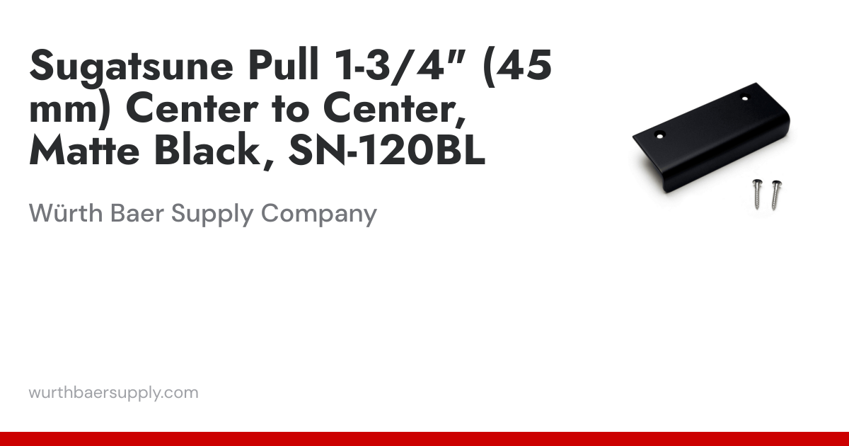 Sugatsune SN Edge Series 1-3/4 in (45 mm) Center to Center Matte Black ...