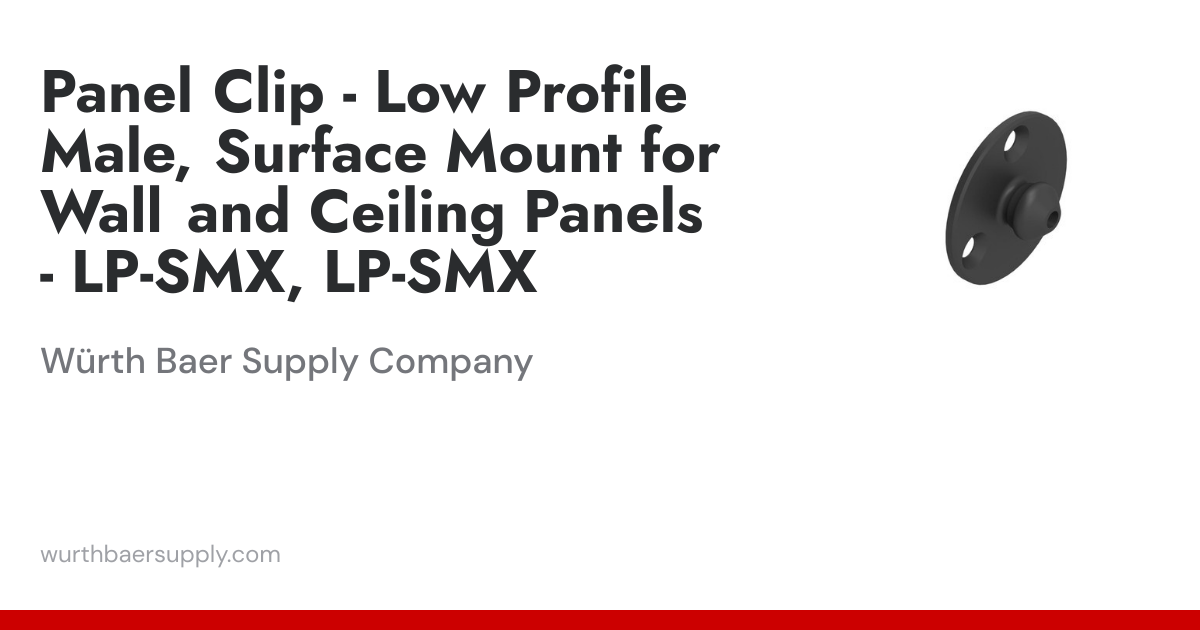Panel Clip - Low Profile Male, Surface Mount for Wall and Ceiling ...