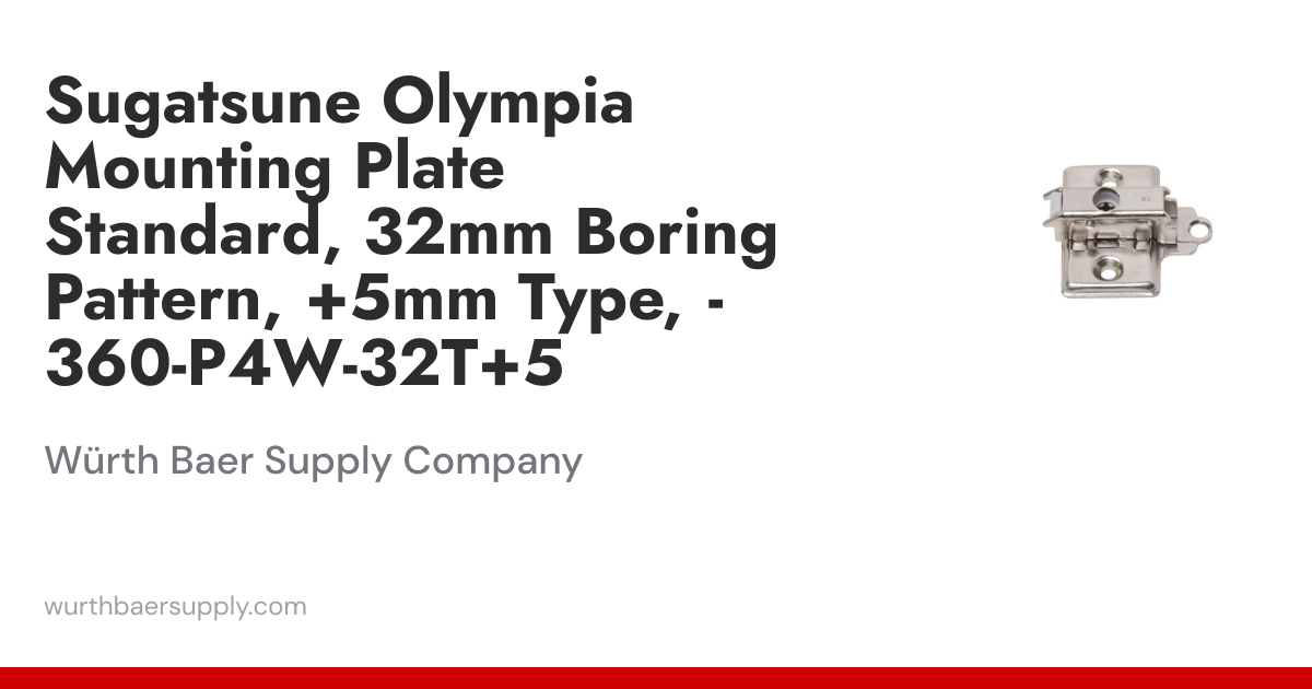 Sugatsune Olympia Mounting Plate Standard, 32mm Boring Pattern, +5mm ...